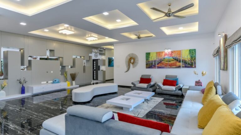 Modern living room interior designer in Hyderabad