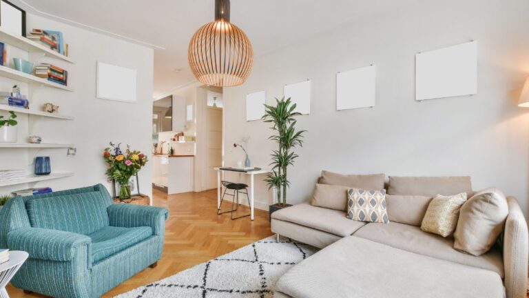 Stylish contemporary living room interior design
